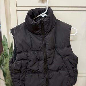 H&M Black Quilted Vest XS